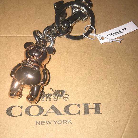 NWT Authentic Coach Rose Hold Bear 🐻 Fob - Picture 3 of 8